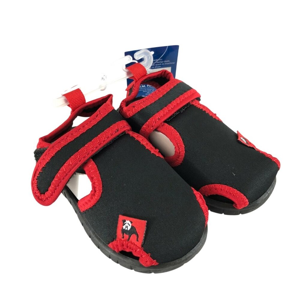 Bum Equipment Toddler Boys Sandals Closed Toe Fabric Black Red Size 5